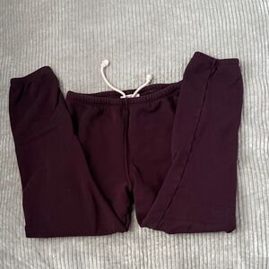 perfectwhitetee Women's Burgundy Drawstring Joggers